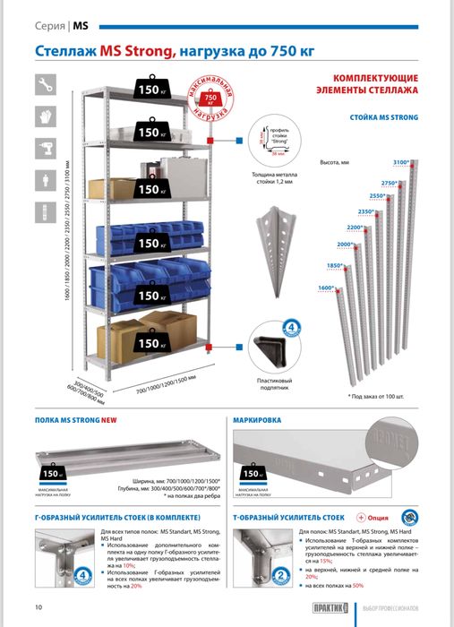 Стеллажи металлические