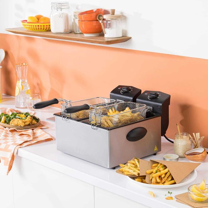 Двоен фритюрник Tristar FR6937, 2 x 1800W, 2 x 3л.