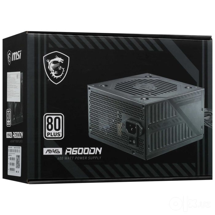- Блок питания MSI MAG A600DN 600W (80 PLUS Standard)