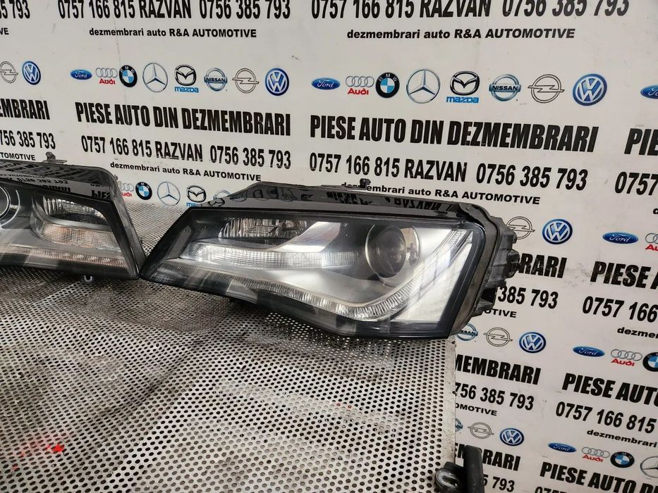 Faruri Far Stanga Dreapta Audi A8 4H D4 Led Bi-Xenon Adaptiv Volan Stanga Complete Cod 4H  4H Dezme