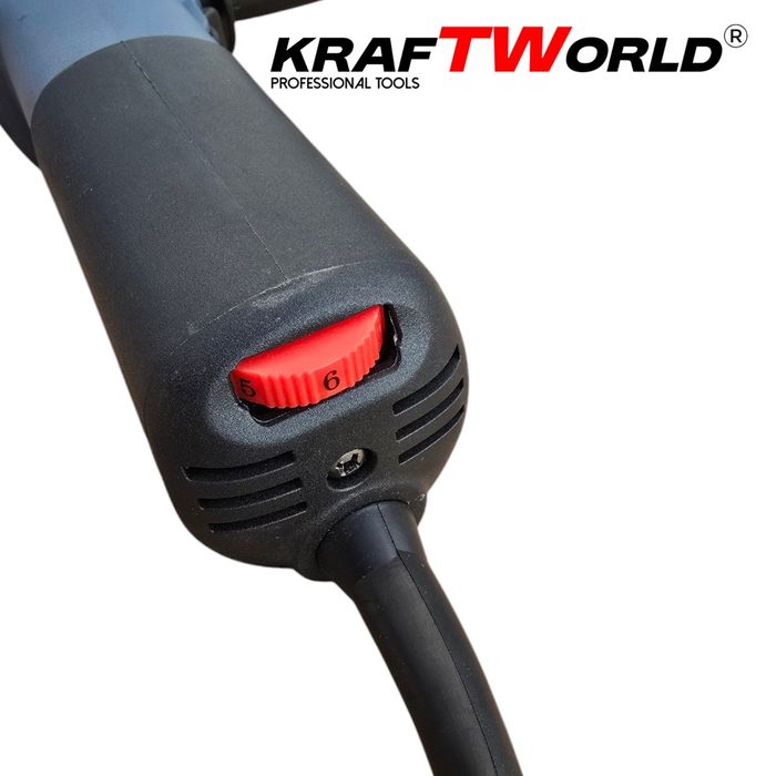 Ъглошлайф 125 мм KraftWorld с плавен старт и регулиране на оборотите