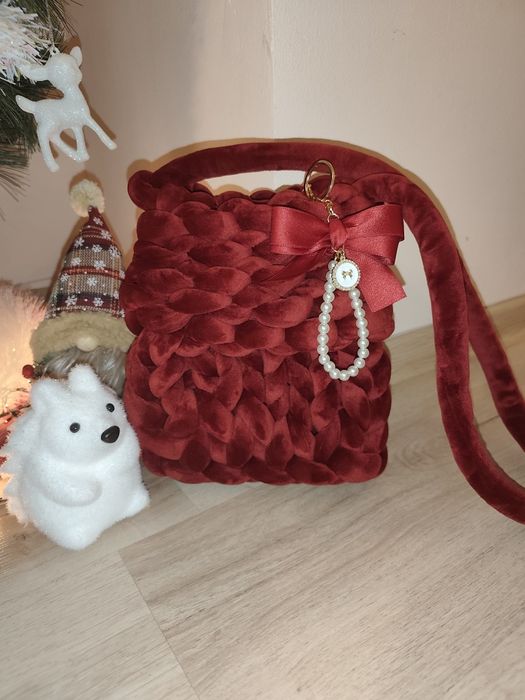 Коледни чанти кадифе