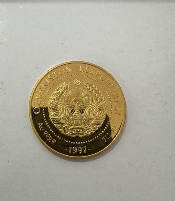 Tilla tanga 100 so‘m (1997) PROOF – Amir Temur kolleksiya