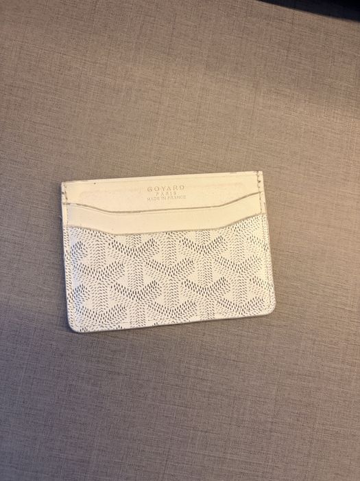 Goyard card holder бял