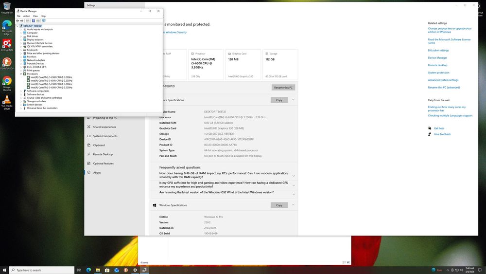 Mini PC Fujitsu ESPRIMO Q556 | Intel i5-6500 | 8GB DDR4