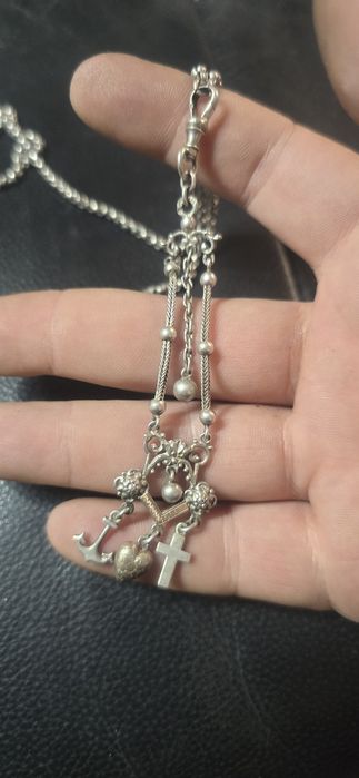 Lant ceas de buzunar argint cu aur Anglia