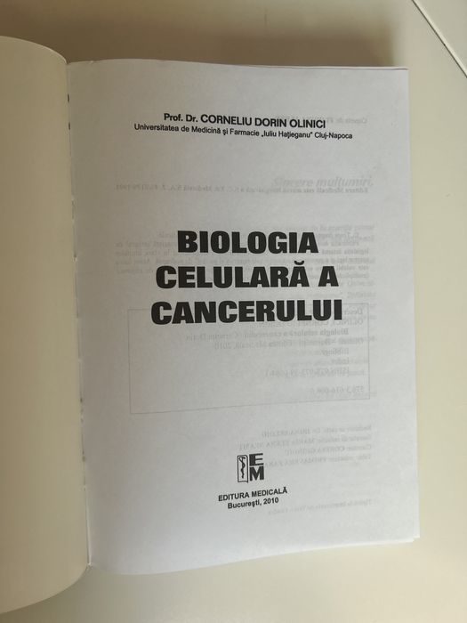 Biologia celulara a cancerului de Corneliu Dorin Olinici