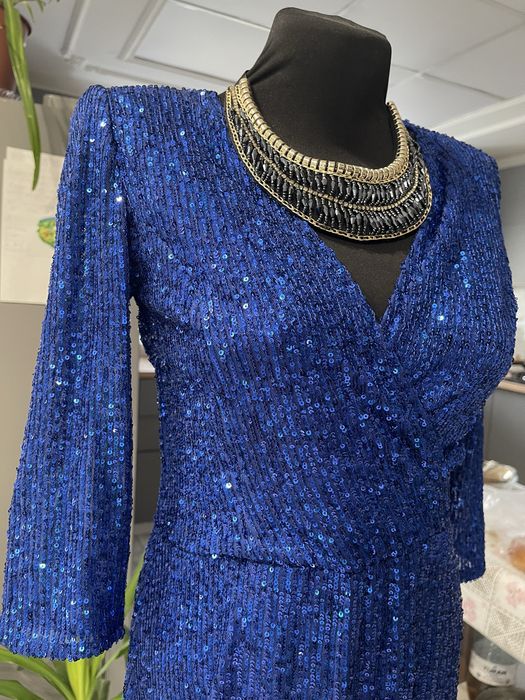 Электро синее платье Romantic