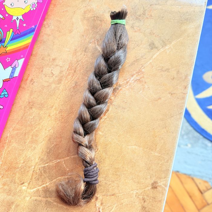 Păr natural copil, nevopsit, 25 cm, 52g – ideal extensii / peruci