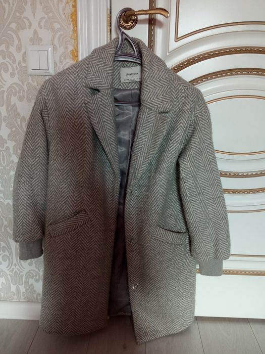 Пальто осеннее серое