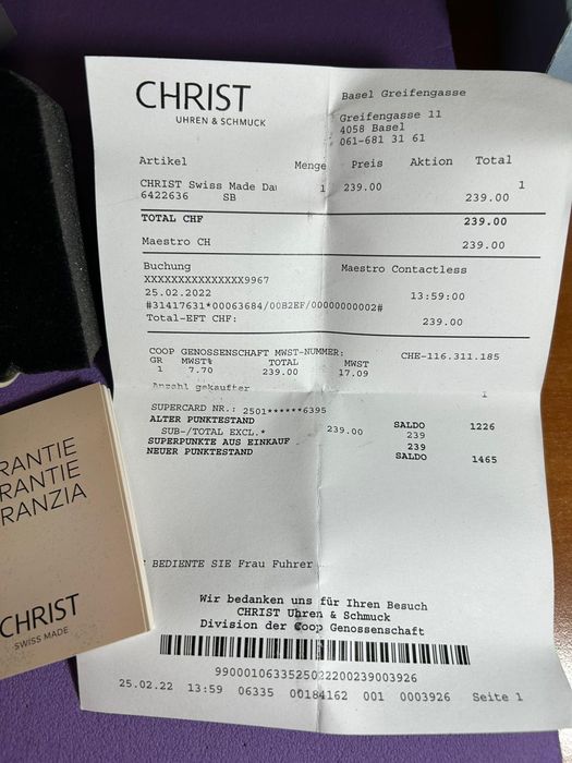 Ceas Christ Swiss Made