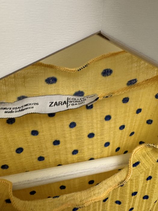 ZARA топ в жълто на точки