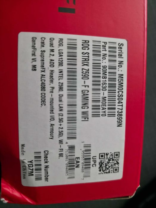 Placa De Baza Intel z590 F Gaming WiFi
