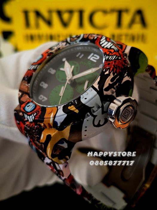 INVICTA Flux green dial 52 mm, Инвикта нов мъжки часовник
