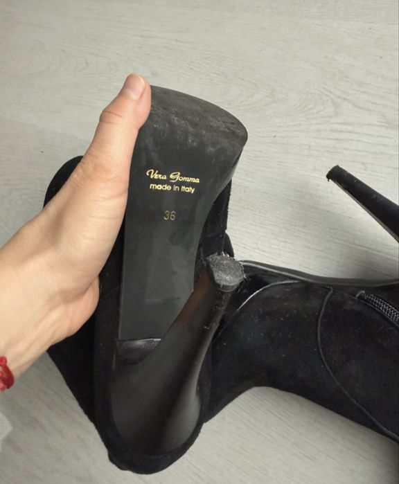 Cizme piele intoarsa Vera Gomma