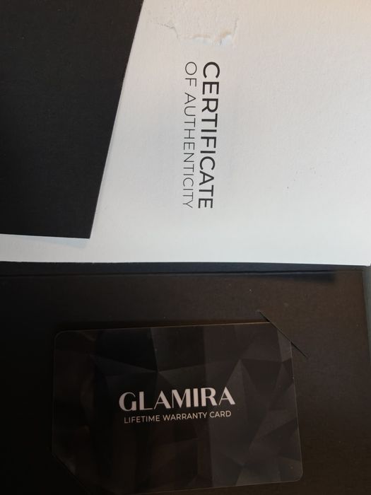 Inel Glamira din argint cu safir alb, nou,masura 50