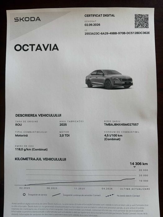 skoda octavia,matrix led,display 13",jante pe 17",roti de iarna pe 17"extra,tva deductibil