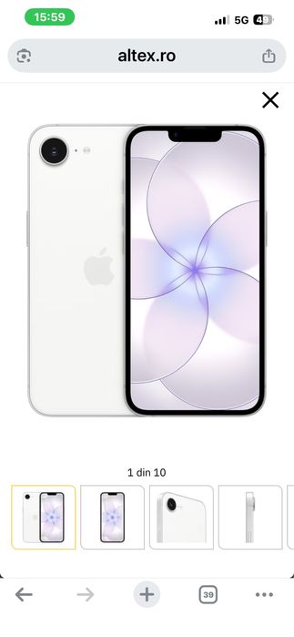 Iphone 17e alb 256GB Nou in Garantie 2 ani include husa protectoare cu folie confidentiala