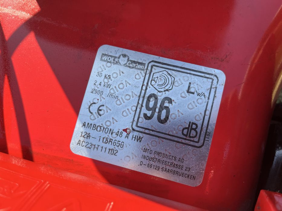 Като Нова Самоходна Косачка WOLF GARDEN 2.4kw. 48см.Нож Внос Германия