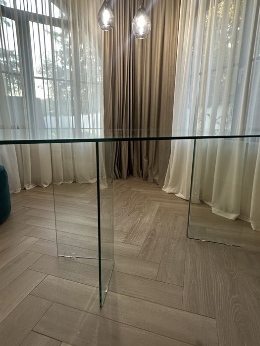 Masa dining de sticlă 180 cm