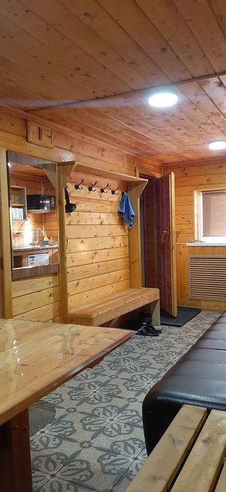 Баня на дровах, отличный пар.