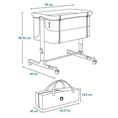 Patut co-sleeper, Lionelo, Aurora 3 in 1