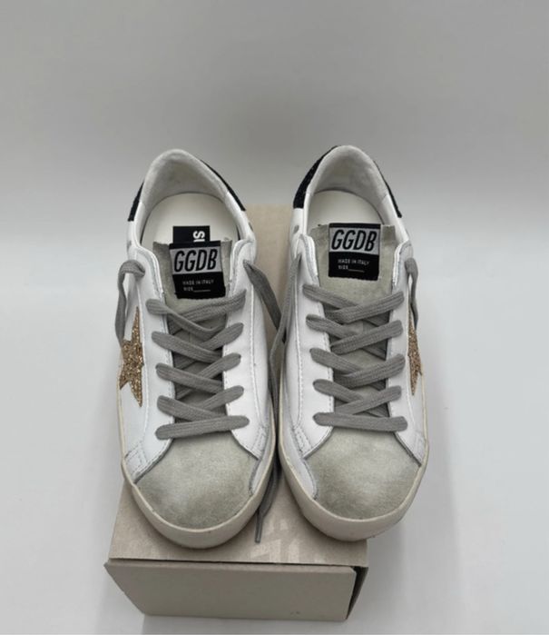 Golden Goose Superstar Gold Glitter & Black Tab