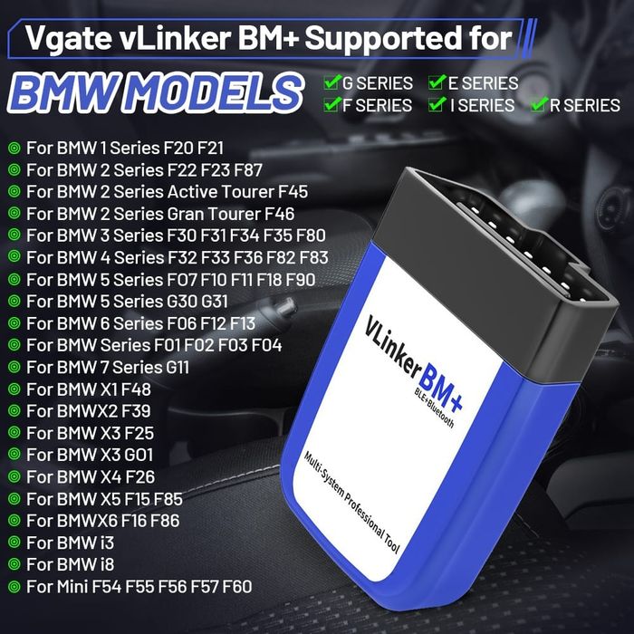 Interfata Bimmerlink BimmerCode iOS sau Android, aparat BT 4.0 Dual Vlinker