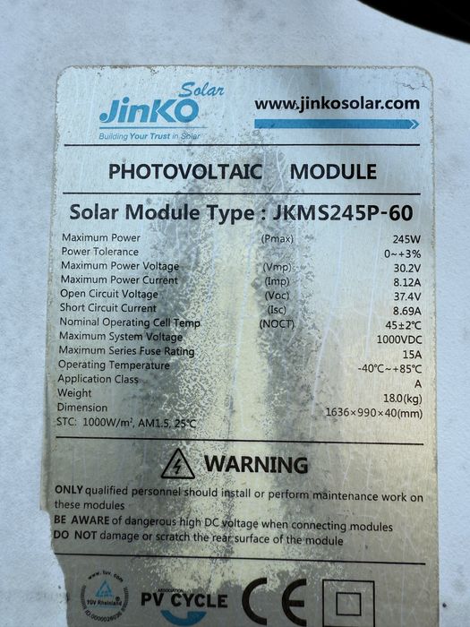 Vand panouri fotovoltaice  solare