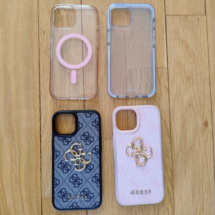 4 бр. оригинални кейсове за iPhone 14 - Guess, Holdit