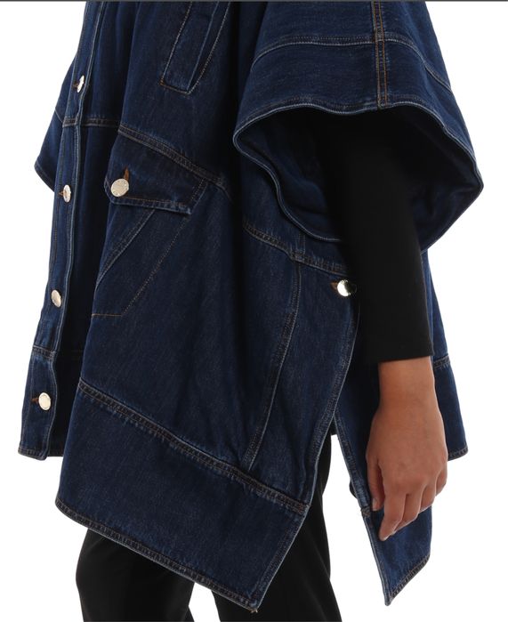 Pelerina din denim rigid PINKO