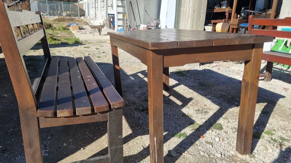 Градинса маса с 2 пейки