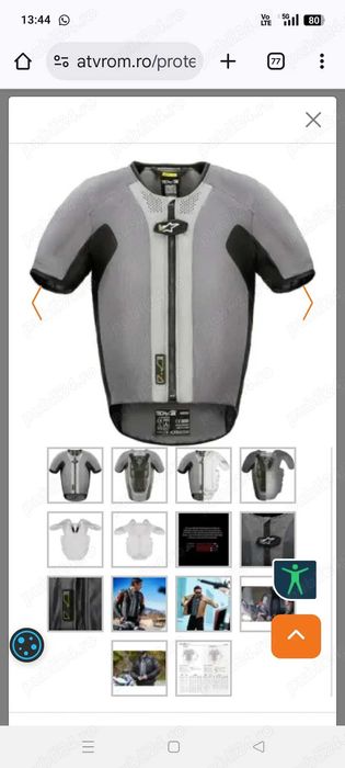 Vând Vesta Airbag ALPINESTARS TECH-AIR 5 Negru Gri mărimea M.