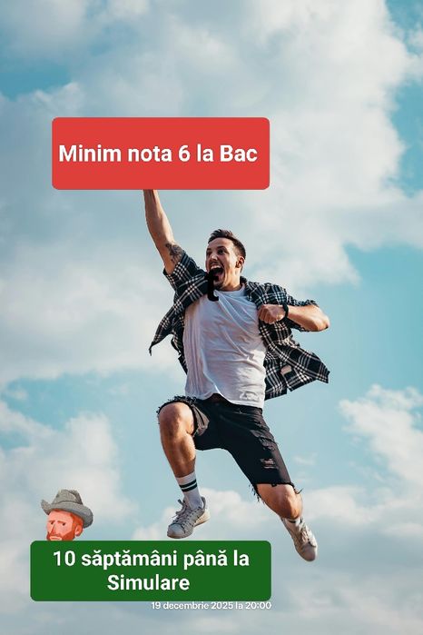 Minim 6 la bac in 10 ședințe ! fără minciuni ,fara stres