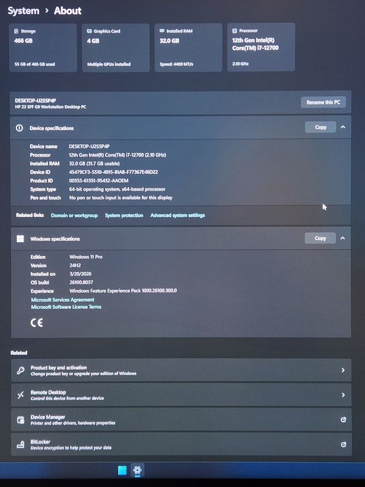 Workstation Hp Z2 G9 SFF I7 32Gb DDR5 Nvidia T1000