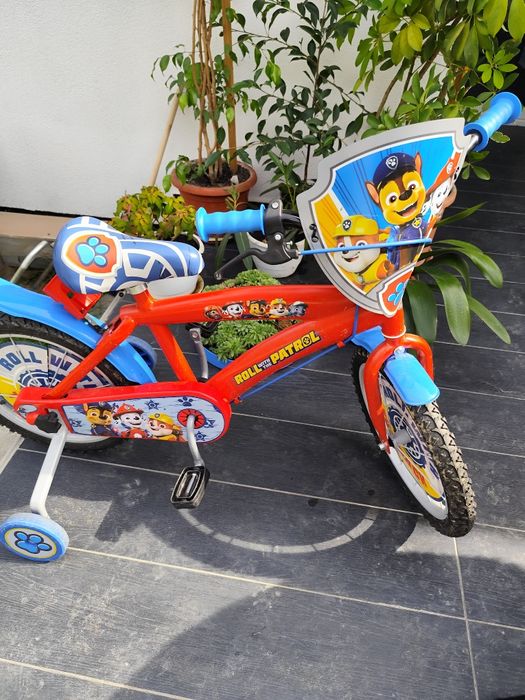 Bicicleta copii, Toimsa, Paw Patrol, 14 inch, Rosu  5-6 ani
