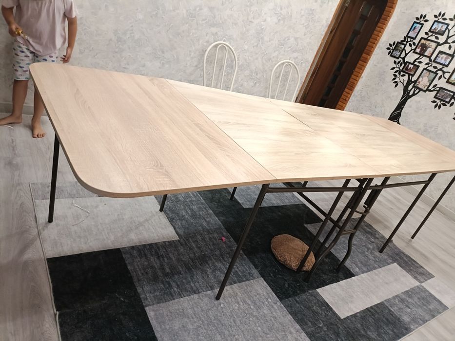 Стол 3.5м сборный со стульями