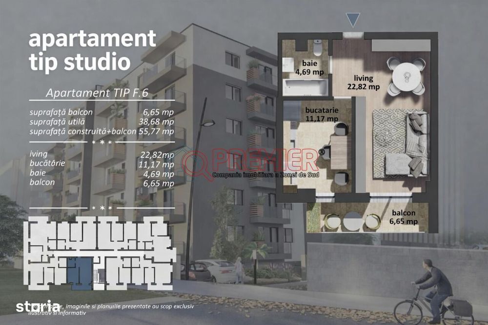Apartament 2 cam tip Studio- Dealul Alunis