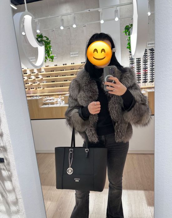 Blana naturala vulpe argintie