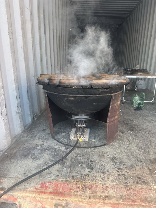 Қазан ошақ газбен палау бешбармақ пісіруге