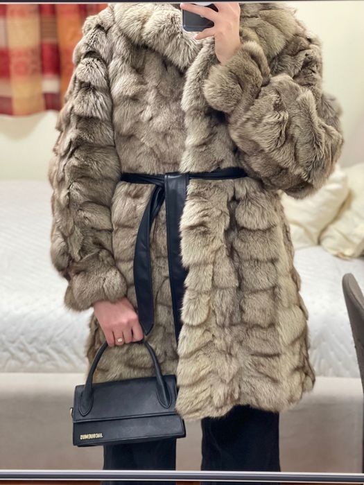 Палто естествен косъм