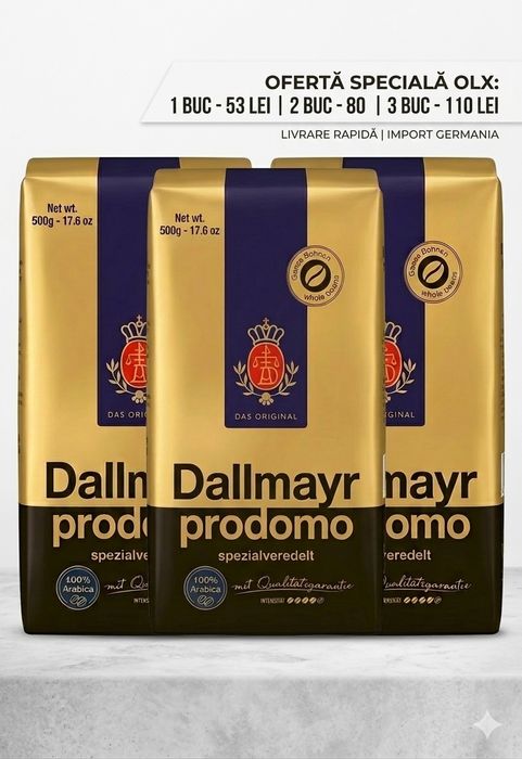 Set Premium Dallmayr Prodomo, 500g (1, 2 sau 3 Pungi)