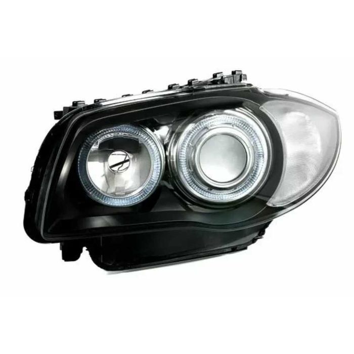 Кристални фарове за BMW E87 Angel Eyes (2004-2011) - черни