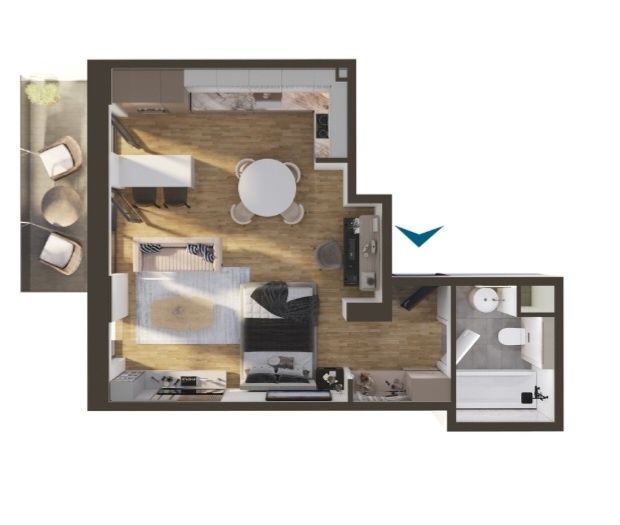 Apartament semifinisat, etaj 2 , bloc Nou Premium, complex Elite
