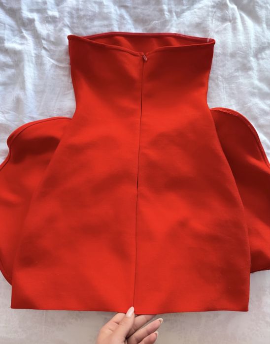 Червена бандажна рокля S размер