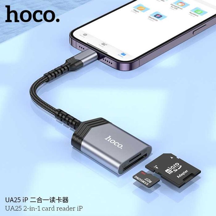Hoco UA25 Type-C 2-in-1 iP card reader SD/TF