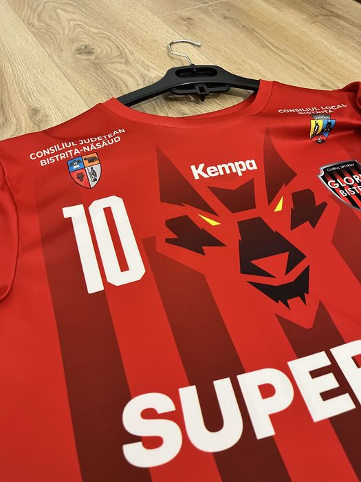 Tricou de handbal Gloria Bistrita Danila So delgado 10 ehd champions league marime M Kempa