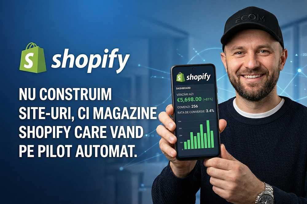 Nu construim site-uri, ci magazine Shopify care vand pe pilot automat