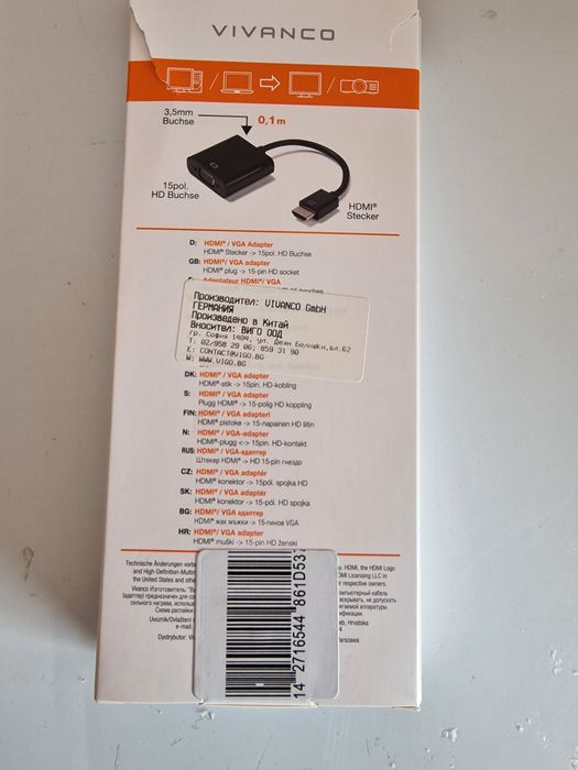 Адаптер от HDMI/VGA