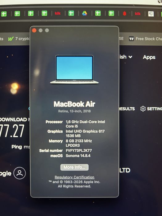 Macbook air 13’ 2018